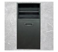 Ducha Nicho De Acero Inoxidable Abajado Ducha Nicho Papelera, Estante de almacenamiento de champú incorporado para almacenamiento de baño/champú/artículos de tocador,Black-20x50x14cm/7.87x19.68x5.51in