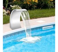 Ducha para piscina y cascada, acero inoxidable, diseño curvo, estanque de jardín, decoración fuente, flujo de agua constante