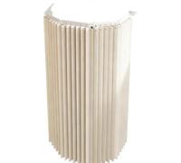 Ducha plegable de lino con barra extraíble sin taladro, resistente al agua, ahorro de espacio, diseño de 3 pliegues para mejorar el baño y decoración de Slish