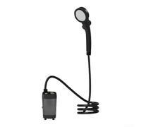 Ducha portátil de camping con pantalla digital de 8000 mAh para batería, bomba eléctrica impermeable para lavado de perros, senderismo, kit de viaje, gris (gris)