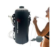 Ducha portátil de camping - Ducha solar portátil de 12 L para camping | Kit de herramientas de baño con manguera extraíble | Cabezal de ducha conmutable para mochileros, playa, senderismo, natación