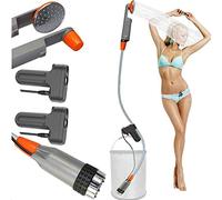 Ducha Portátil Ducha de Camping Ducha Exterior,Batería Incorporada 2200mAh,Eléctrico Portátil Recargable Ducha con bateria (2 Detachable Batteries Shower)