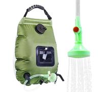 Ducha portátil para camping - PVC de 5 galones de 20 litros | Calefacción solar compacta al aire libre | Manguera de cabezal de ducha extraíble y conmutable para uso diario en senderismo, viajes, St