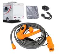 Ducha portátil, presión de agua ajustable, ducha de camping al aire libre, cabezal de ducha intercambiable, ducha móvil de 12 V para limpieza, lavado de coche, senderismo, playa