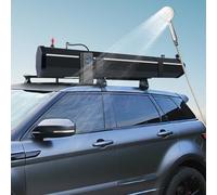 Ducha Portátill Camping, 30L Depósito de Agua Presurizada, Ducha Solar Exterior, con Manguera Ducha y Alcachofa, Montaje En Portaequipajes para Crossovers, Camiones, SUV, Furgonetas Camper, Etc.
