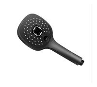 Ducha presurizada con Panel grande, 2 uds., elemento filtrante, boquilla de silicona líquida, rociador manual conmutación tres funciones(Square black)