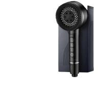 Ducha presurizada de cuatro funciones: rociador turboalimentado 5.0/ducha de lluvia/pistola de pulverización/parada de agua de cuatro modos, agujero de silicona autolimpiable, juego de soportes sin