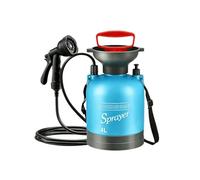Ducha presurizada para exteriores con cabezal rociado ajustable, 4 L | Gran capacidad de agua con cabezal rociado ajustable para senderismo, lavado de coche, jardín, riego y baño de mascotas