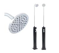 Ducha solar ampend con cabezal giratorio 18 l negro casa.pro 215 cm