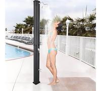 Ducha solar para exteriores con grifo de ducha de 360 grados, diseño independiente, conexión de manguera de jardín, ducha de pie para uso junto a la piscina y la playa