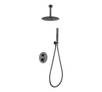 Ducha Termostática Empotrada Imex Salerno Black Gun Metal