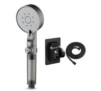 Duchas de alta presión - Alcachofa de mano libre de ahorro de agua - Kit de filtro de agua dura con tubo y soporte para casa, hotel, centros de bienestar, baños y viajes