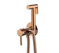 Duchas Higienicas Para Wc Grifo Wc Higienico Agua Fria Y Caliente Manguera Bidet Manija Única Todo Cobre oro Rosa redondo