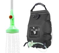 Duchas solares para camping, bolsa de baño solar extraíble de 5 galones/20 L con cabezal de ducha y manguera, cabezal de ducha de camping, para interior, hogar, cabaña, campo, glamping, patio, terraza