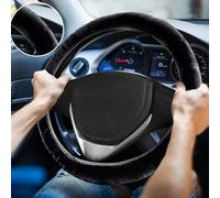 DUCHSAN Fundas de Volante Esponjosas y para Dodge Caliber | 2006-2011, de Piel de Oveja, Suave, Cálida, Duradera y de Alta Elasticidad,Felpa y Lana Cálida,O