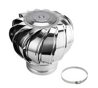 Duchunsheng Power Free Roof Ventilation Turbines 110 200 300mm Anillo De Campana Salida De Chimenea, Sombrero Extractor De Humos Galvanizado Fácil De Instalar, Casa Fábrica Salida De Aire Ventilador