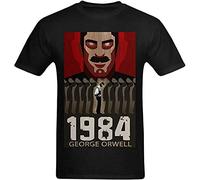 ducie Camiseta para hombre 1984 con diseño de George Orwell, Negro, M