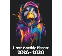 Duck 5 Year Monthly Planner: Large 60 Month Sunday to Saturday Calendar | Gift For People Who Love Farm Animals, Countryside Lovers | Ideal for ... and Busy Individuals | 8.5 x 11 Inches | v1