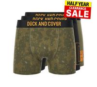 Duck And Cover Alizium Ropa Interior Hombre Algodón Shorts Bóxers 3pk Verde