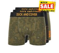 Duck And Cover Alizium Ropa Interior Hombre Algodón Shorts Bóxers 3pk Verde