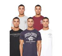 Duck and Cover Camiseta Klapstar Diseño Variado para Hombre Pack de 5 (BG1662)