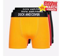 Duck And Cover Fiery Diseño de Lujo Comodidad Bóxers 3pk Hombre