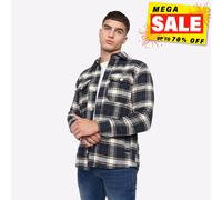 Duck And Cover Francore de Diseño Cómodo Sobrecamisa Hombre Cuadros Marino