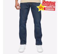 Duck And Cover Hydras Pierna Recta Vaqueros de Diseño Hombre Lavado Oscuro Navy