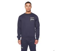 Duck And Cover Jennerkins Cuello Redondo Hombre Sudadera Informal Cálido Marino