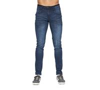 Duck and Cover - Pantalones vaqueros elásticos para hombre 'Maylead' Everyday Essential Slim Fit | 'TRANFOLD' pantalones vaqueros rectos de algodón con efecto desgastado desgastado - W30-W40 L30-L34,
