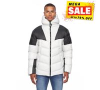 Duck And Cover Raymax Chaqueta Guateada Comodidad Invierno Cálido Abrigo Blanco