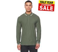 Duck And Cover Roxberry Casual Confort Polo de Manga Larga Hombre Verde