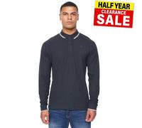 Duck And Cover Roxberry Manga Larga Ocasional Comodidad Polo Hombre Azul Marino