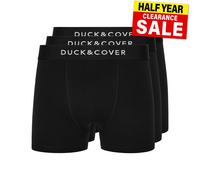 Duck And Cover Sagnet Ropa Interior De Algodón Boxer Shorts 3pk Negro