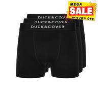 Duck And Cover Sagnet Ropa Interior De Algodón Boxer Shorts 3pk Negro