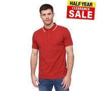 Duck And Cover Samtrase Hombre Camisa Polo Manga Corta Estilo Informal Rojo