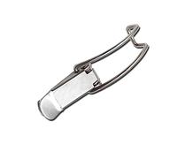 Duck Billed Buckles,2pcs 201 Stainless Steel Cabinet Box Locks Spring Loaded Latch Catch Toggle Iron Hasps for Sliding Door Window Furniture Hardware(201 Stainless Steel,117mm)