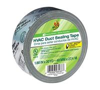Duck Brand HVAC Cinta de sellado de conductos: 1.88 in. x 30 yds. (Metalizado Plateado Impreso)