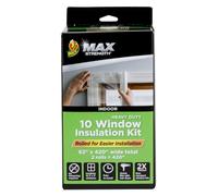 Duck Brand MAX Strength - Juego de 10 Kits de Aislamiento para Ventana enrollada Transparente, 157,5 x 533,4 cm, Cubre hasta 3 Ventanas de 0,9 x 1,5 m (288070)