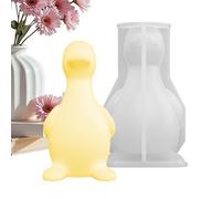 Duck Candle Molds Silicone - Molde reutilizable resistente al calor, molde de pato 3D para hacer velas, moldes de silicona para cera, velas con perfume, resina, arcillas poliméricas, familia