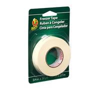 Duck Cinta adhesiva para congelador, 3/4 pulgadas por 30 yardas, rollo individual, color blanco (280124)