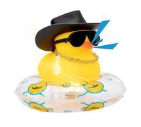 Duck Dashboard Ornament - Cartoon Figurine, Rubber Toy | Hilarious Sculpture, Decorative Collectible, Unique Accessory for Automobile Interior, Yellow Cute Decoration, Fun Gift Idea, Desk Display