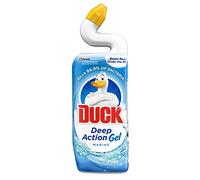 Duck Deep Action Gel Limpiador de Inodoro Líquido Elimina la Cal, Fragancia de Larga Duración, Marino, 750 ml