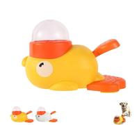Duck Dog Treat Dispenser, 2 in 1 Duck Cat Treat Dispenser, Slow Feeder Bowl for Dogs & Cats, Interactive & Durable Yellow Food Dispenser, Fun Anti-Gulping Design for Pet Health (Yellow)