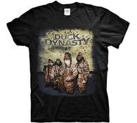 Duck Dynasty Poster Willie Phil Si Jase Duck Unisex 100% Cotton Short-Sleeve T-Shirts Black XXXL