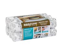 Duck EasyLiner Brand Smooth Top Shelf Liner, Midnight Bloom, 20 Pulgadas. x 6 pies, 6 Rollos, Negro