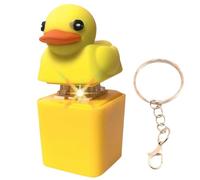 Duck Fidget Toy - Torchia de gofrera ligera con luces de colores | Botón charlatán teclado Ducck Cine Yellow Ducck | Duck Tastboard Clicker Fidget Toy para mujeres y hombres