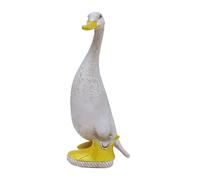 Duck Figurine Decor, Resin Garden Statue, Cute Duck with Rain Boots, Outdoor Animal Ornament for Porch and Balcony, Garden Sculpture with Charming Design, Ducks Decoration for Indoor Desk or Shelf