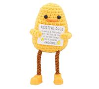 Duck - Funny Crochet Inspirational Plush Duck, Positive Crochet Animals Duck, Comfort Knitted Duck Doll Funny Crochet Inspirational, Cheer Up Duck with Positive