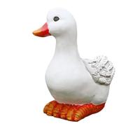 Duck Garden Statue, Cute Resin Realistic Figurine Decor, Outdoor Lawn Yard Porch Sculpture, Statue Duck Couple for Patio Deck Farmhouse Front Door Indoor Home Landscaping Display Use 3.54*5.51*6.69in
